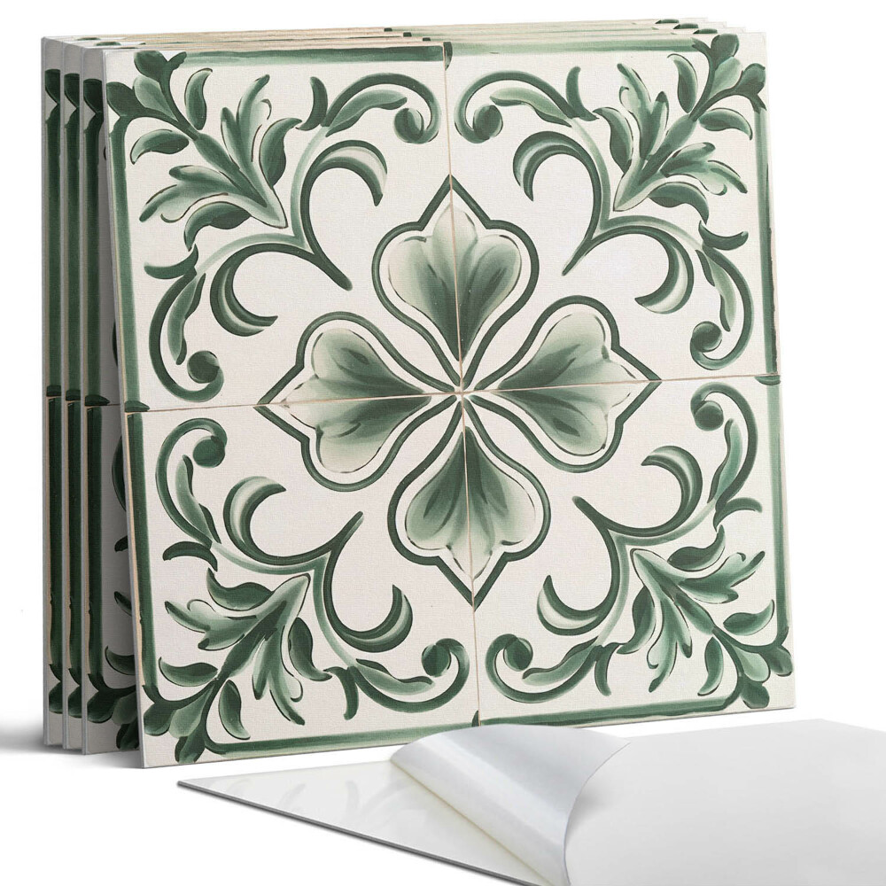 Falpanel négyzet Levelek és szívek mintája