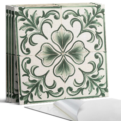 Falpanel négyzet Levelek és szívek mintája