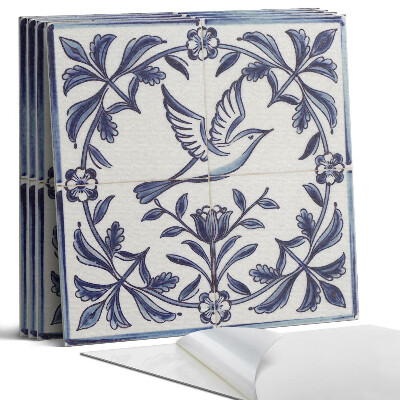 Pvc falburkolat négyzet Madár a növények között motívum