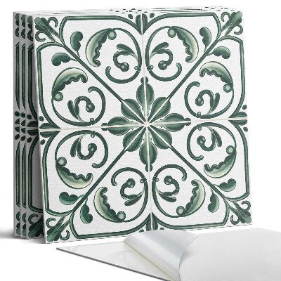 Falpanel négyzet Növényi minta díszekkel