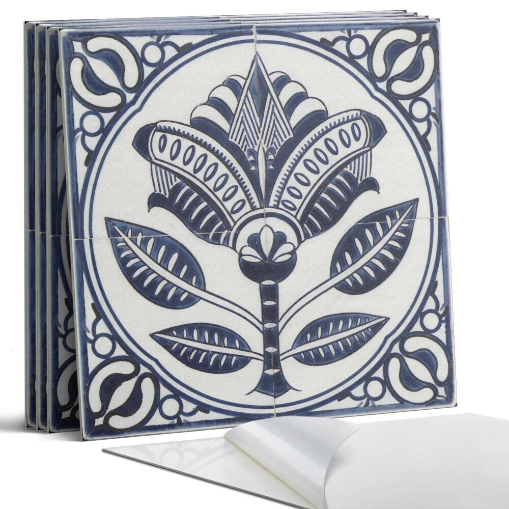 Pvc falburkolat négyzet Virágos kerámia minta