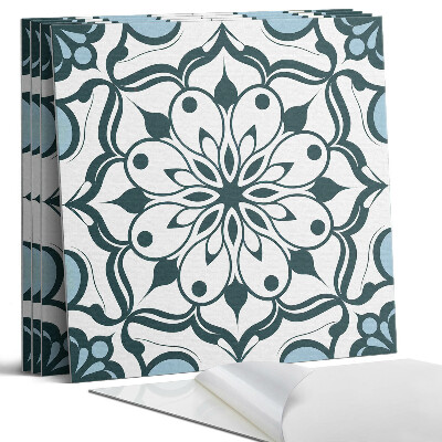 Öntapadó falburkolat négyzet Virágmintás mandala