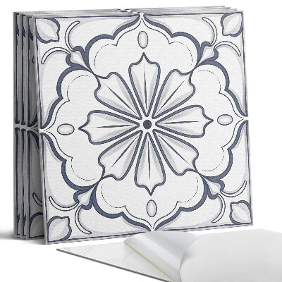 Pvc falburkolat négyzet Virágminta a csempén