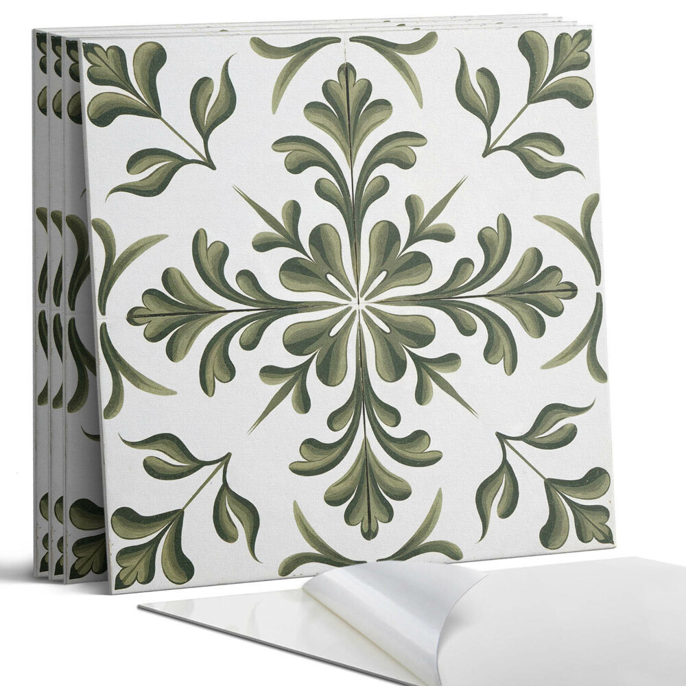 Öntapadó falburkolat négyzet Növényi minta a háttérben