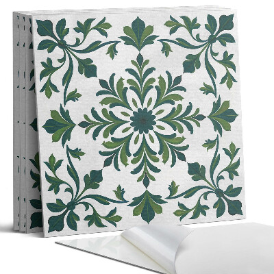 Falpanel négyzet Növényi minta díszekkel