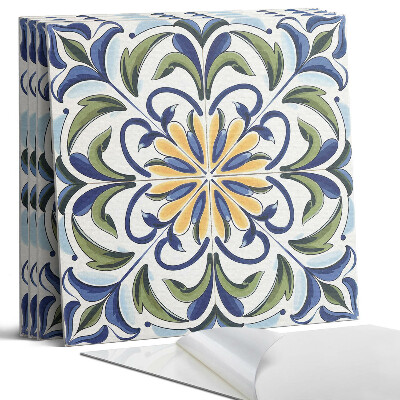 Öntapadó falburkolat négyzet Növényminta virágokkal