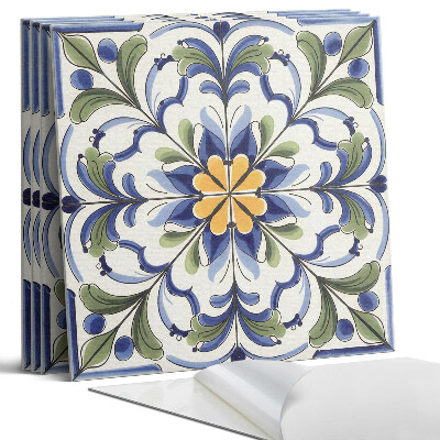 Falpanel négyzet Virágos kerámia minta