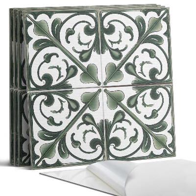 Öntapadó falburkolat négyzet Növényi minta díszekkel