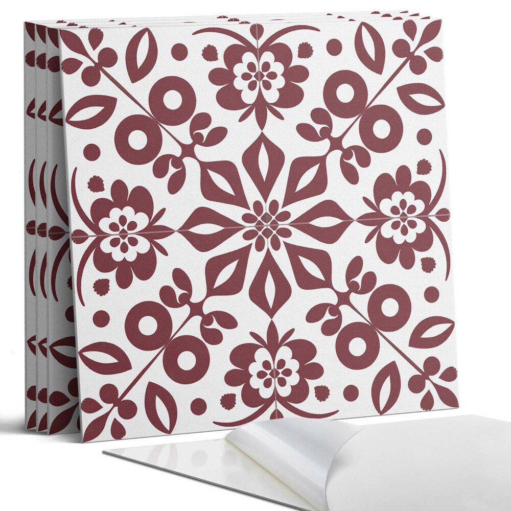 Öntapadó falburkolat négyzet Virágminta levelekkel