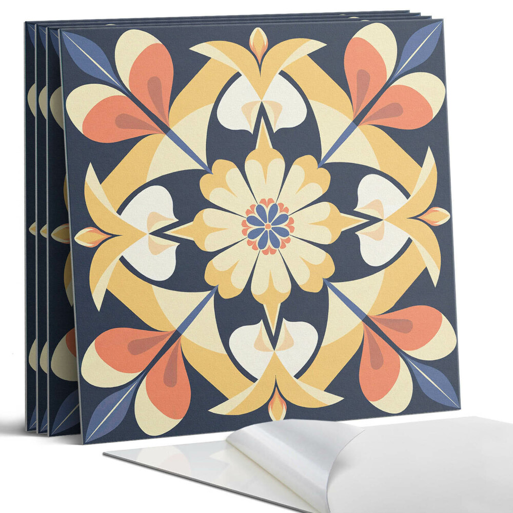 Pvc falburkolat négyzet Virágmintás mandala