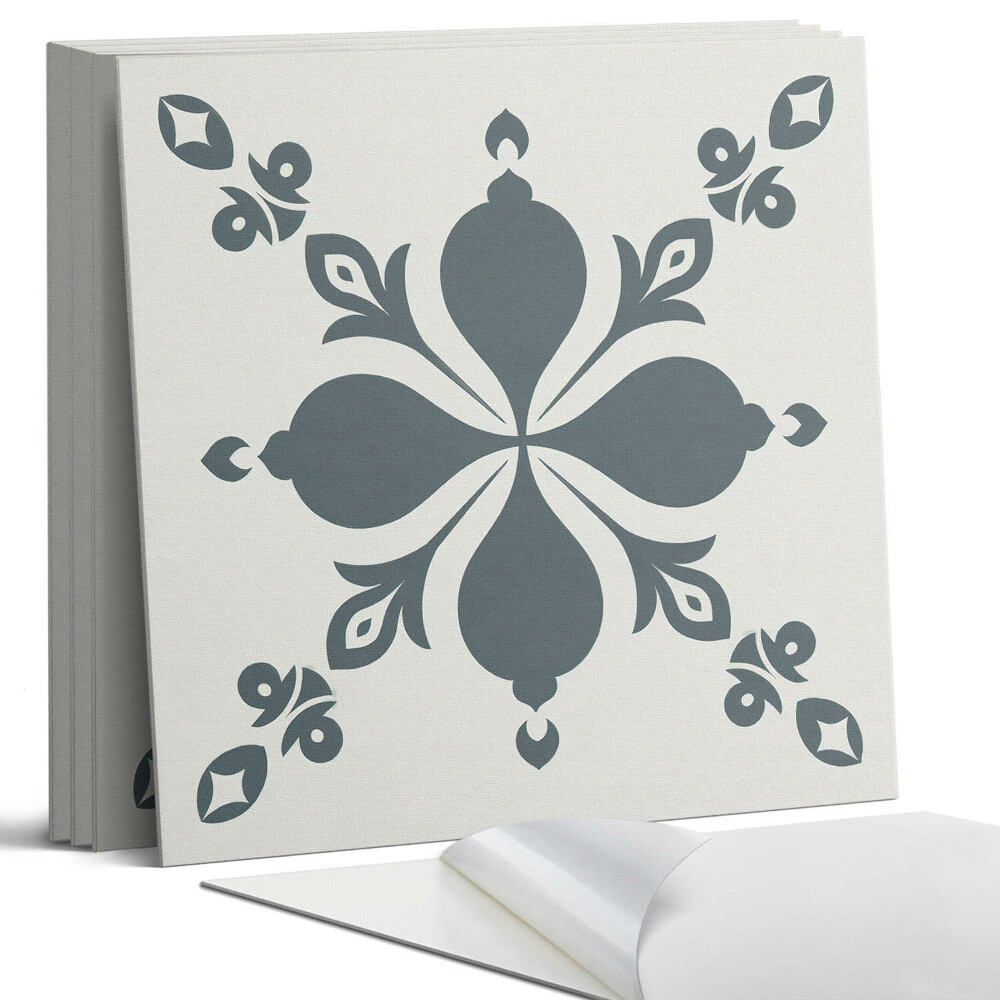 Öntapadó falburkolat négyzet Díszes minta levelekkel