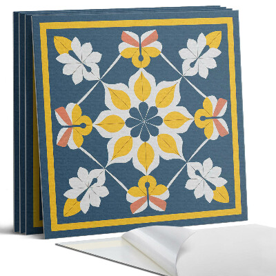 Falpanel négyzet Virágminta szimmetriában