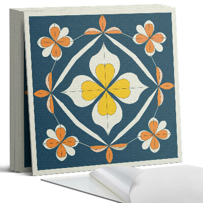 Öntapadó falburkolat négyzet Virágminta szimmetriával