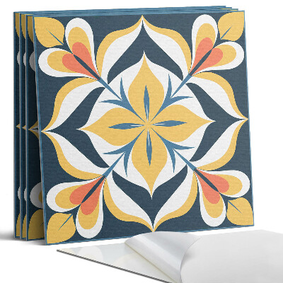 Falpanel négyzet Stílusos virágminta