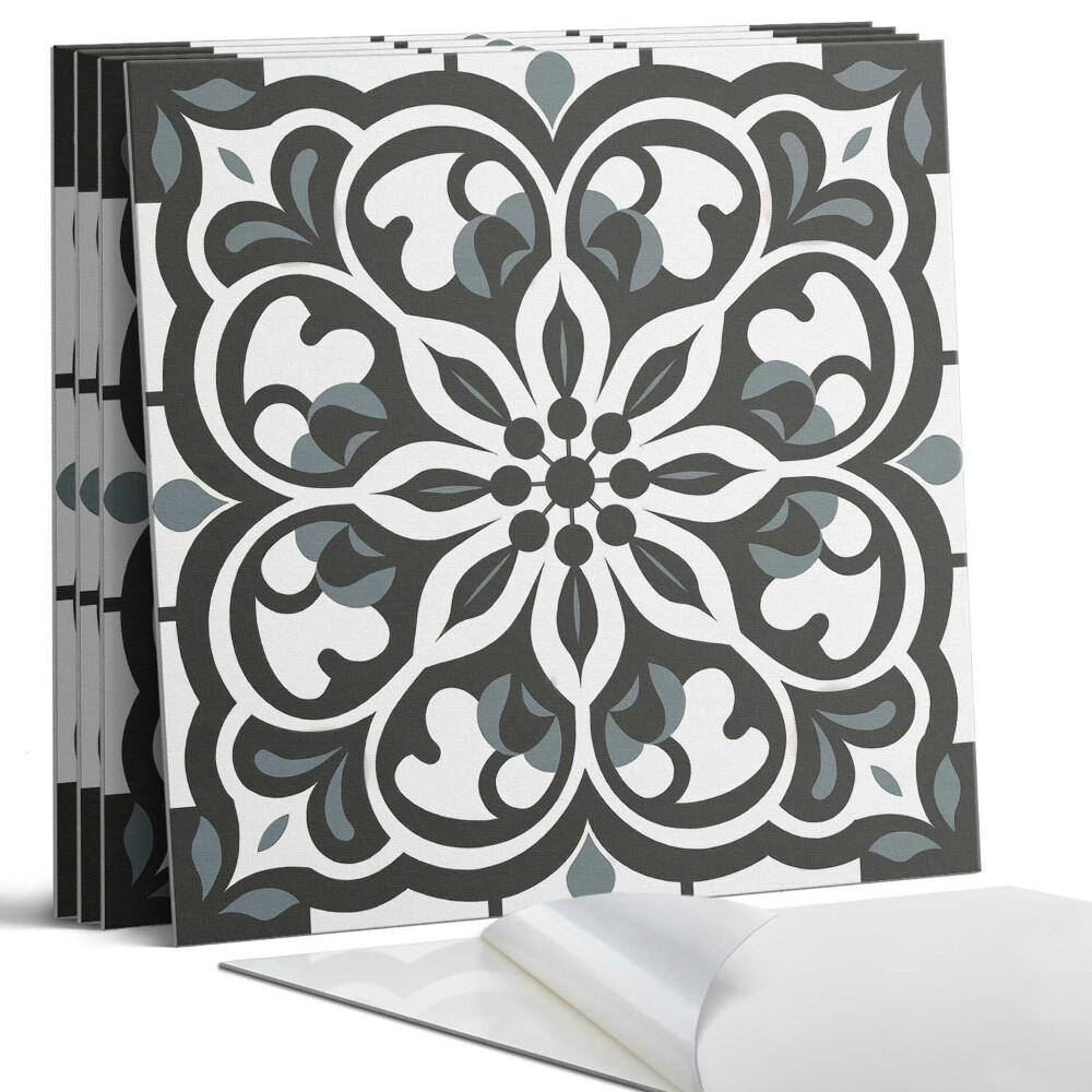 Falpanel négyzet Virágminta díszekkel