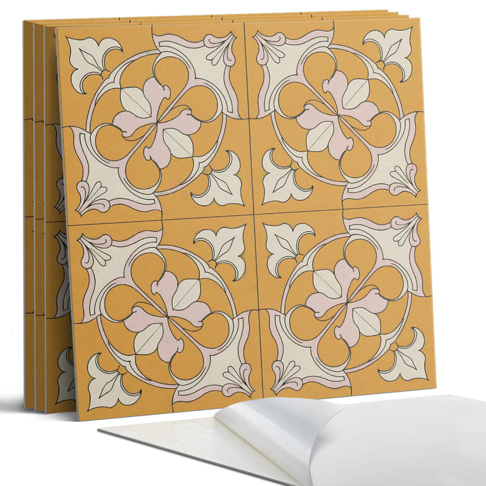 Öntapadó falburkolat négyzet Virágmintás mozaikban