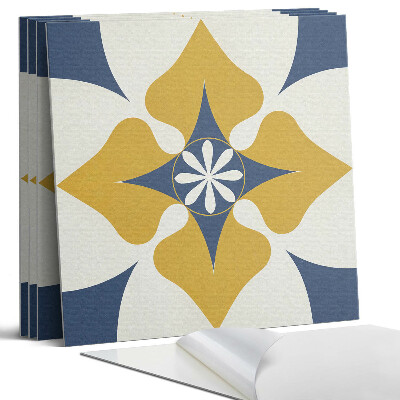 Öntapadó falburkolat négyzet Virágminta szimmetriával