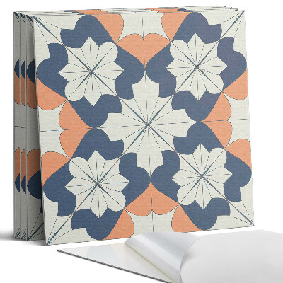 Pvc falburkolat négyzet Geometrikus virágmintás