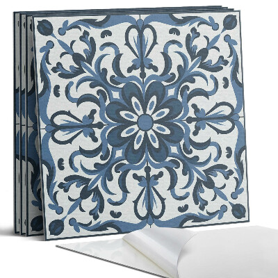 Öntapadó falburkolat négyzet Virágminta díszekkel