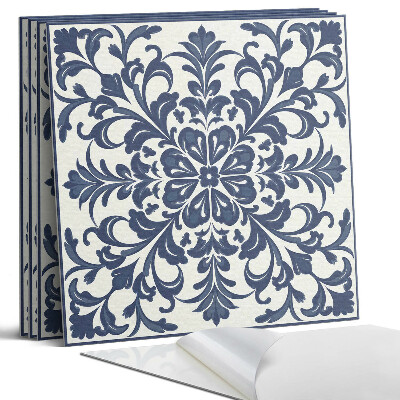 Falpanel négyzet Virágminta levelekkel