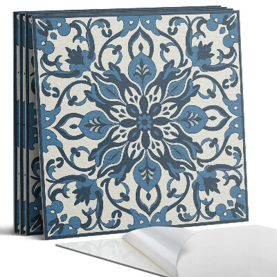 Pvc falburkolat négyzet Virágminta levelekkel