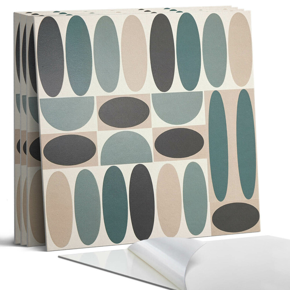 Öntapadó falburkolat négyzet Ovális formák mintázata