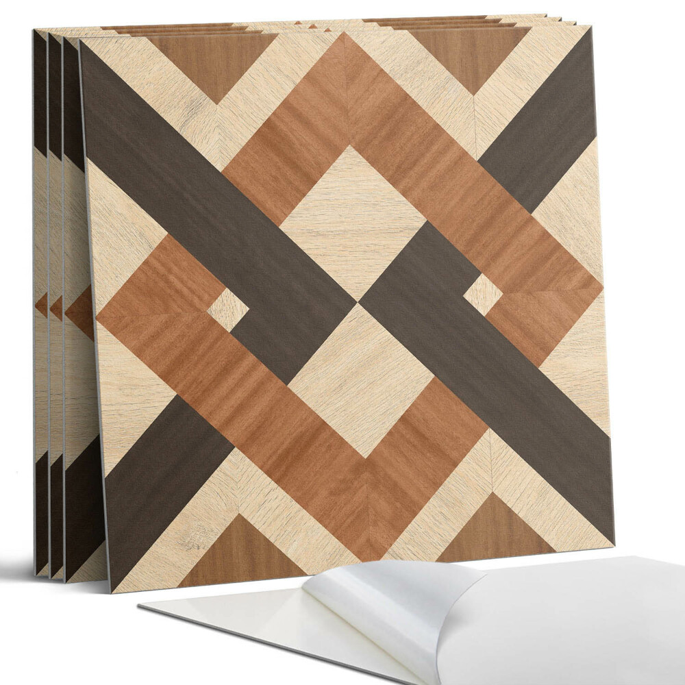 Falpanel négyzet Geometrikus fa minta