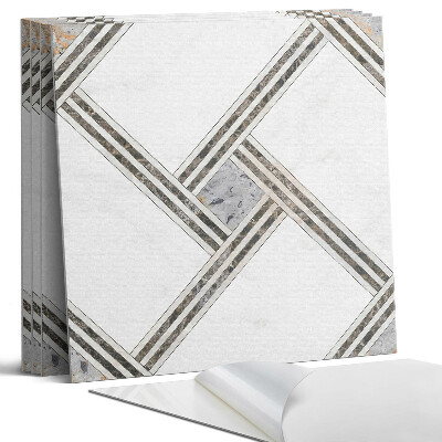 Öntapadó falburkolat négyzet Geometrikus minta vonalakkal