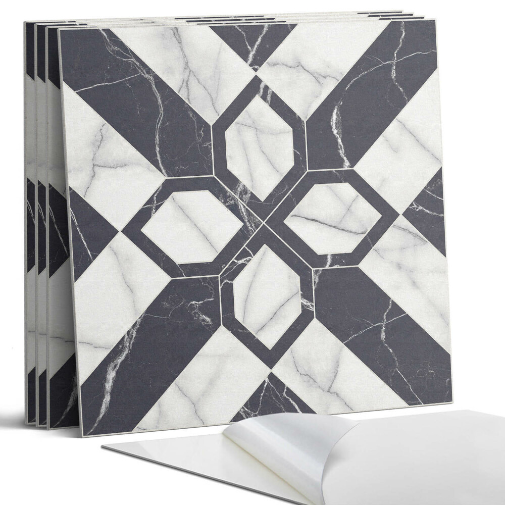 Öntapadó falburkolat négyzet Geometrikus márványminta