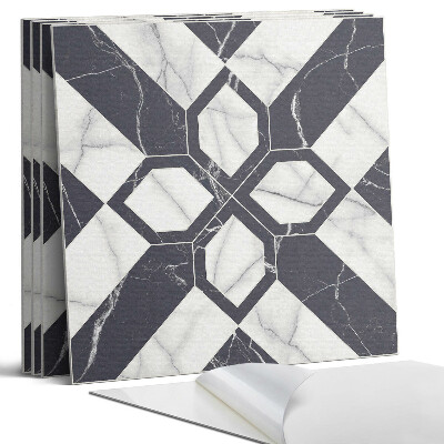 Öntapadó falburkolat négyzet Geometrikus márványminta