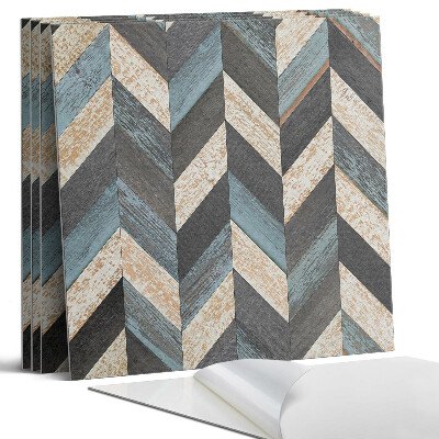 Öntapadó falburkolat négyzet Cikcakk minta fával