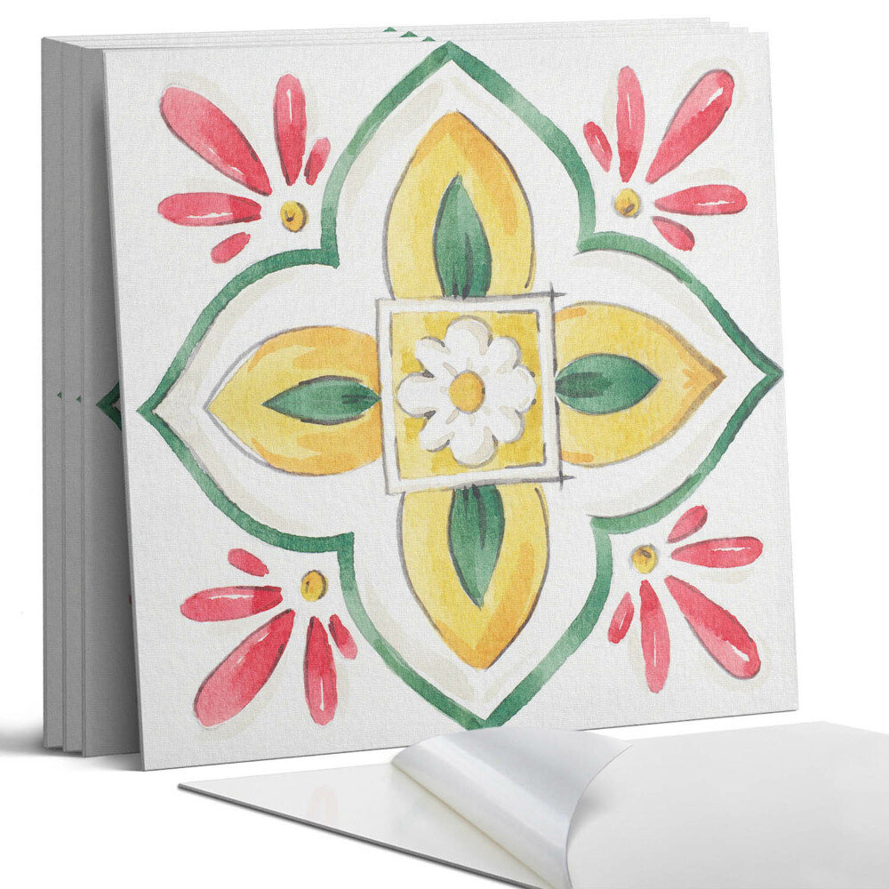 Öntapadó falburkolat négyzet Virágminta keretben