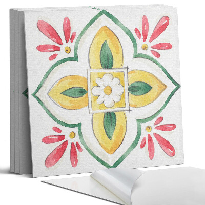 Öntapadó falburkolat négyzet Virágminta keretben