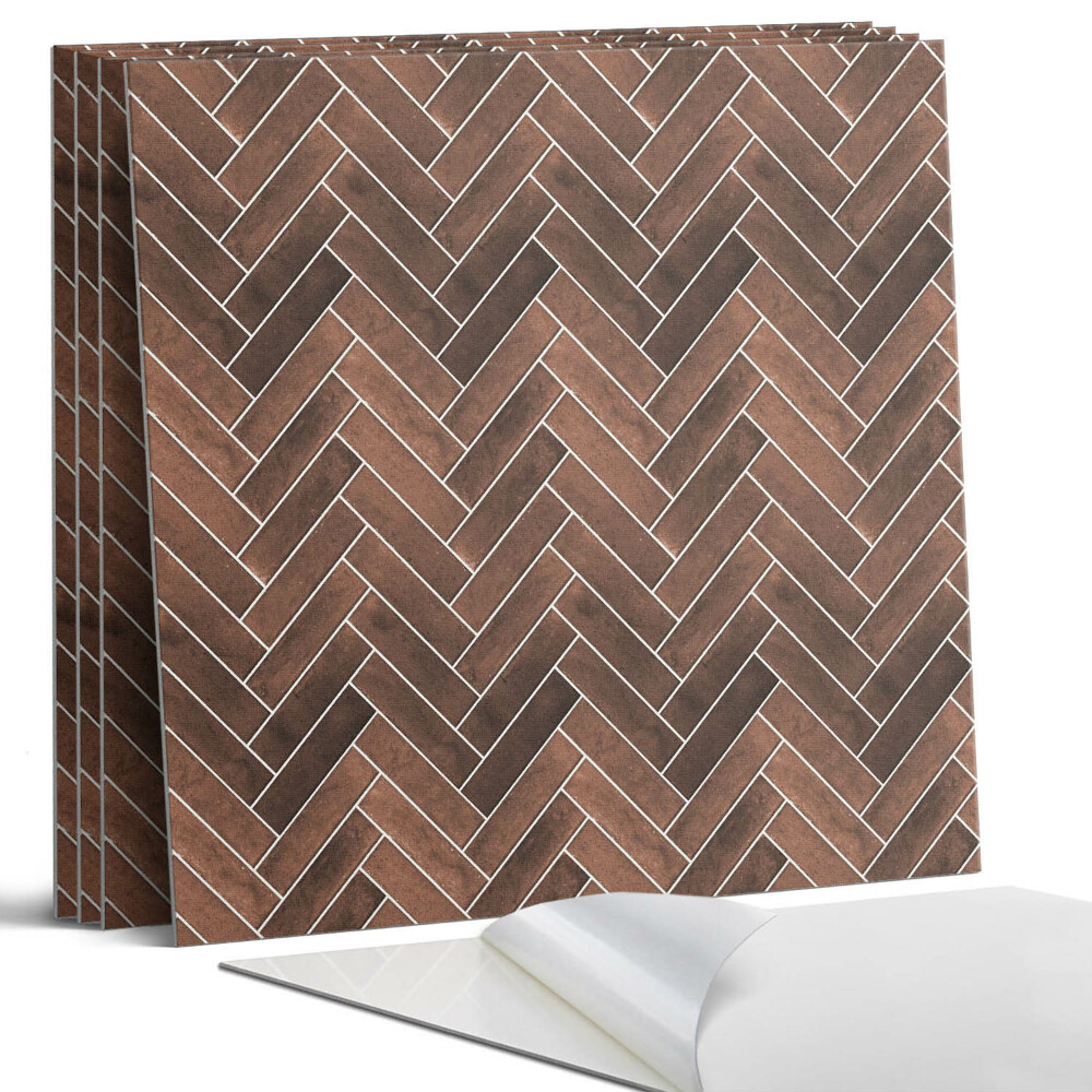 Öntapadó falburkolat négyzet Halszálkás fa minta