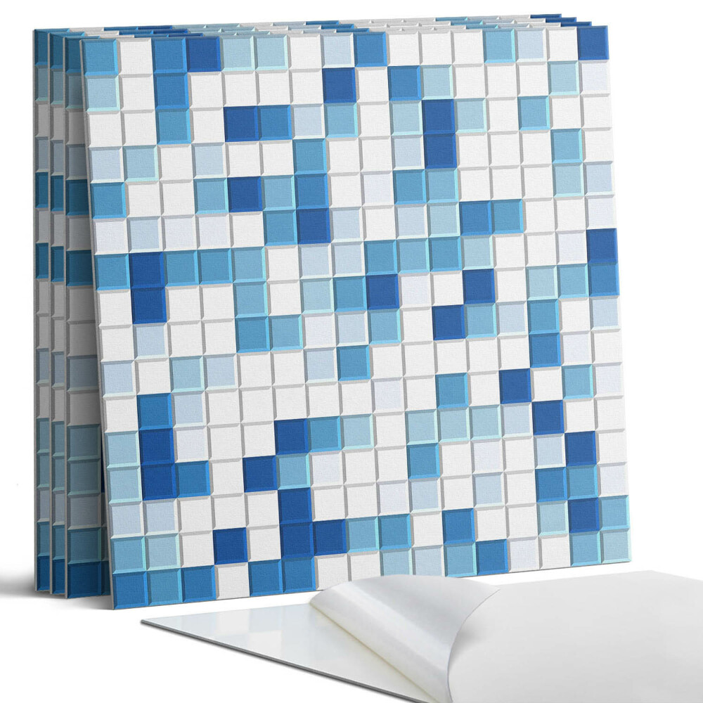 Falpanel négyzet Mozaik kék árnyalatokban