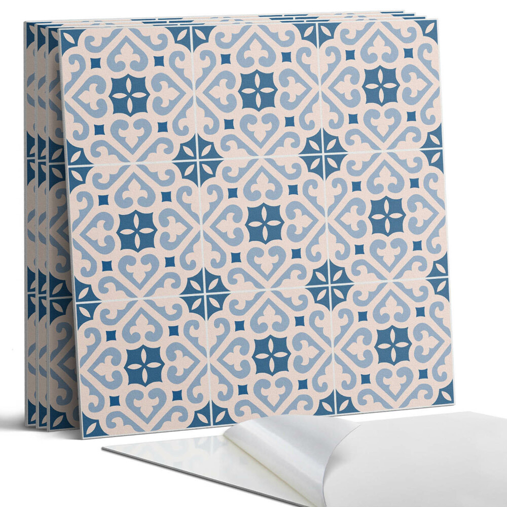 Öntapadó falburkolat négyzet Minta díszekkel a csempéken