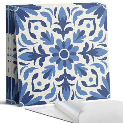 Öntapadó falburkolat négyzet Virágminta levelekkel