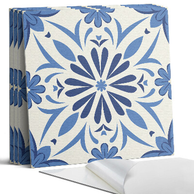 Pvc falburkolat négyzet Virágminta a háttérben