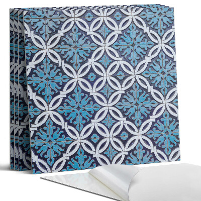 Pvc falburkolat négyzet Geometrikus minta virágmotívummal