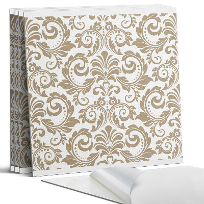 Öntapadó falburkolat négyzet Növényi minta díszekkel