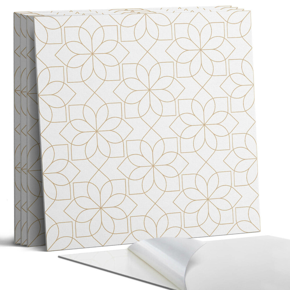 Pvc falburkolat négyzet Geometrikus virágmintás