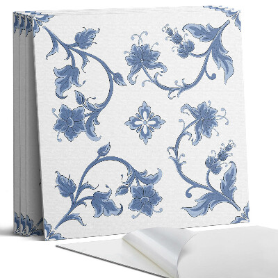 Öntapadó falburkolat négyzet Virágminta a háttérben