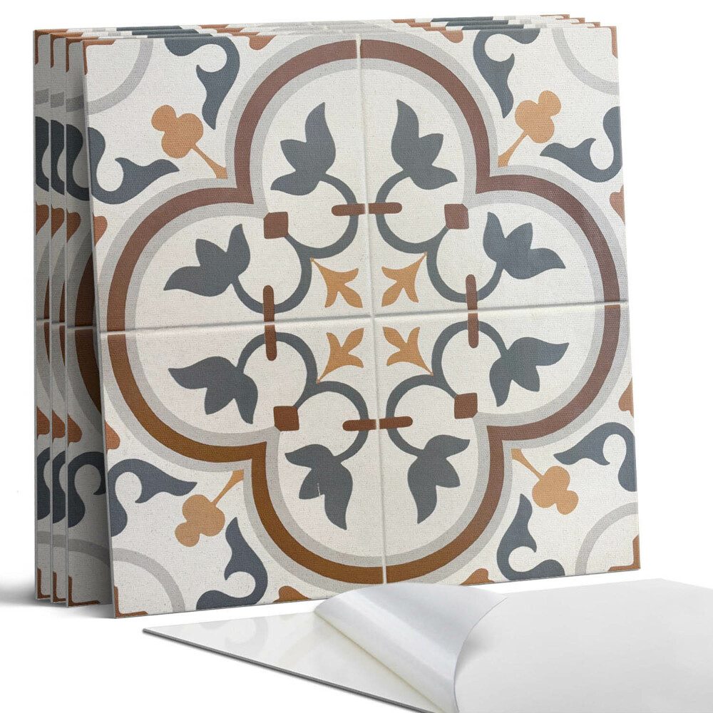 Falpanel négyzet Kockás virágmintás