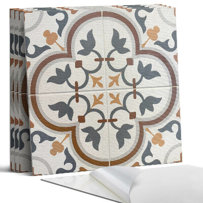 Falpanel négyzet Kockás virágmintás