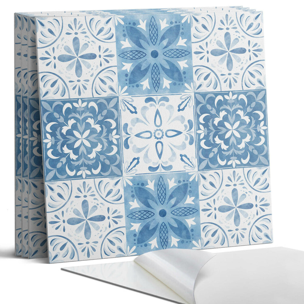 Pvc falburkolat négyzet Virágmintás csempékben