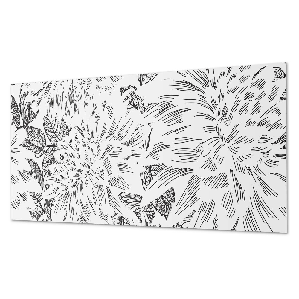 Pvc falburkolat Virágmotívum zöld levelekkel