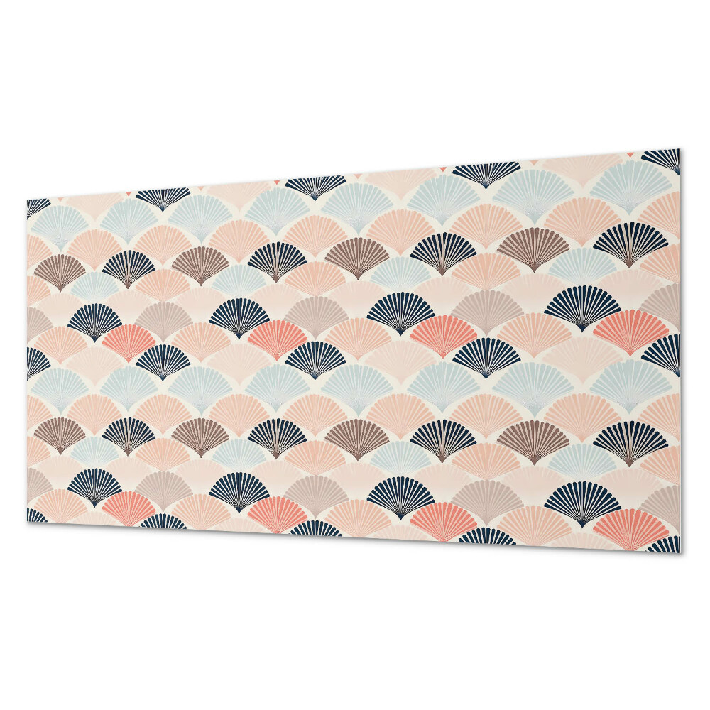 Dekorpanel falra Hullámok legyezőmotívummal