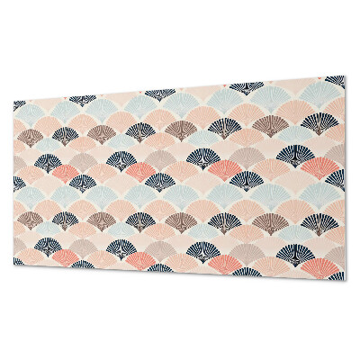 Dekorpanel falra Hullámok legyezőmotívummal