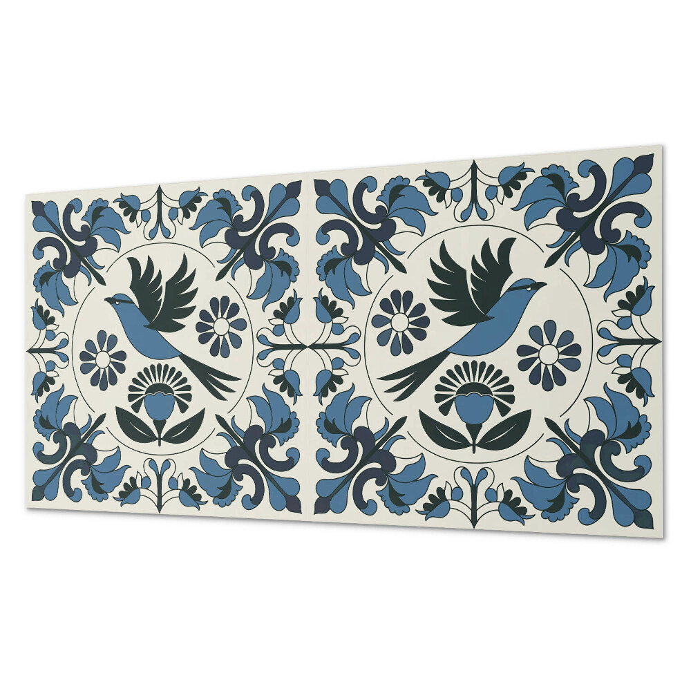 Pvc falburkolat Madármotívum színes virágok között