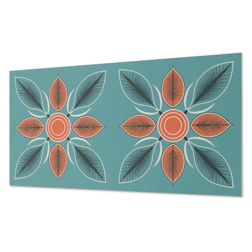 Dekorpanel falra Virágmotívum zöld levelekkel